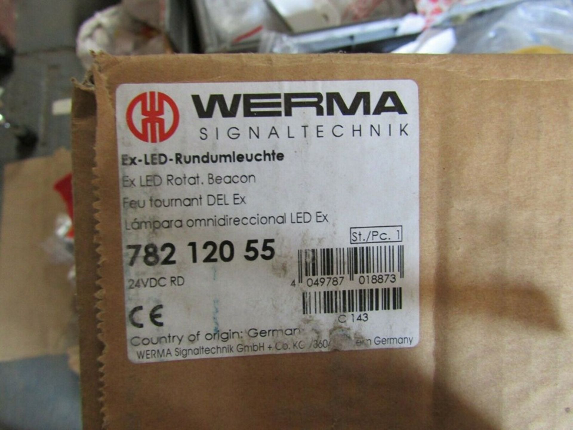 WERMA LED, Rotating Beacon 782 Series, Red, Surface Mount 24 Vdc Blkdr 7009158 - Image 2 of 2