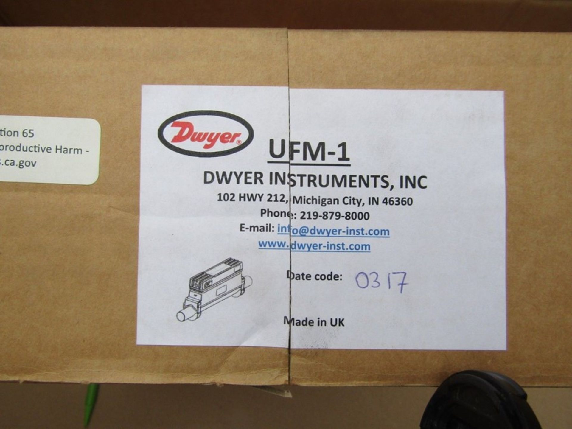 DWYER INSTRUMENTS Ulttrasonic Flow Meter 0.1 - 10 m/s, UFM Series - T&M 9067730 - Image 3 of 4