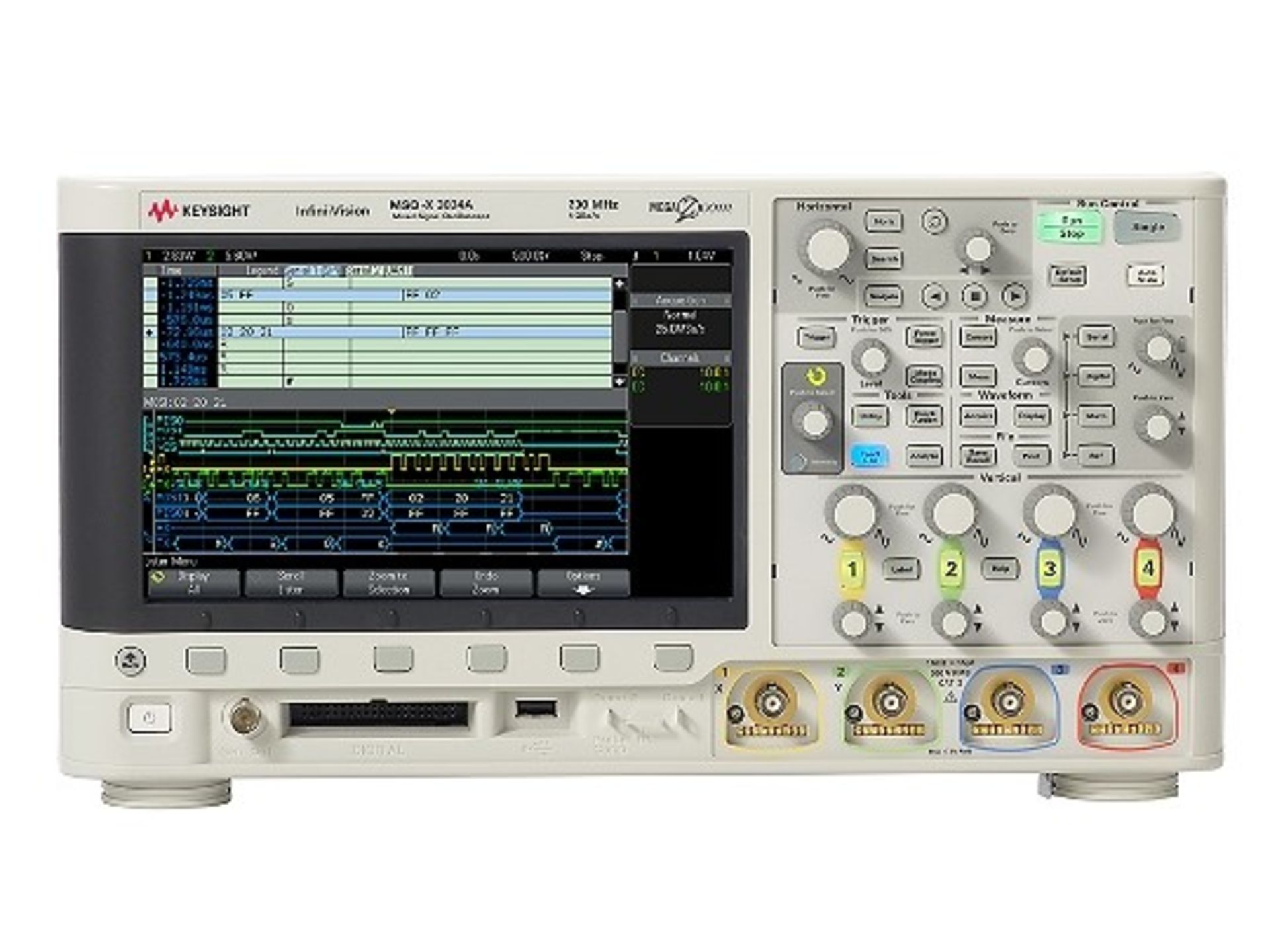 Keysight Tecchnologies MSOX3024A Mixed Signal Oscilloscope 200 MHz 4 Analog Plus 16 Digital Channels