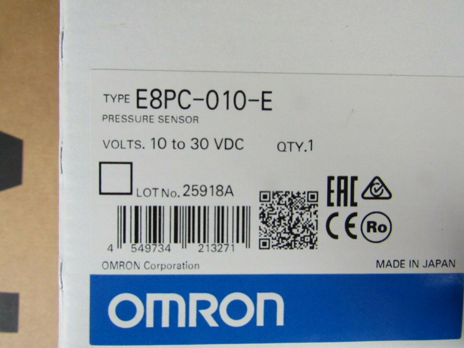 Omron Flow E8PC Sensor Flow Sensor -0.1 MPa -1 MPa, EBPC Series B714 3001810611 - Image 2 of 2