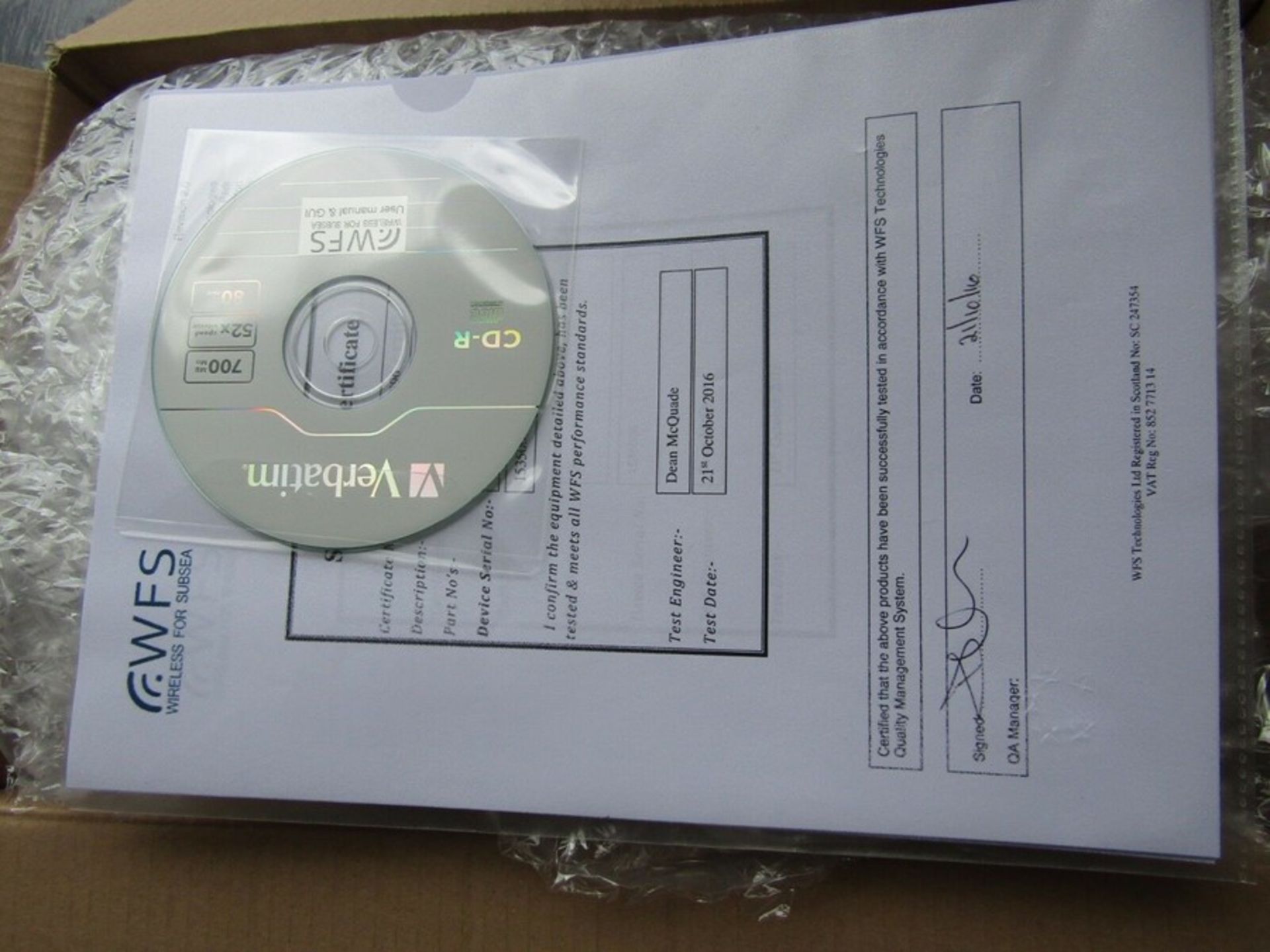 WFS Seatooth RS485 Industrial Wireless Modem, 2.4kbit/s 3.6-28Vdc T&M 8239108 - Image 2 of 2