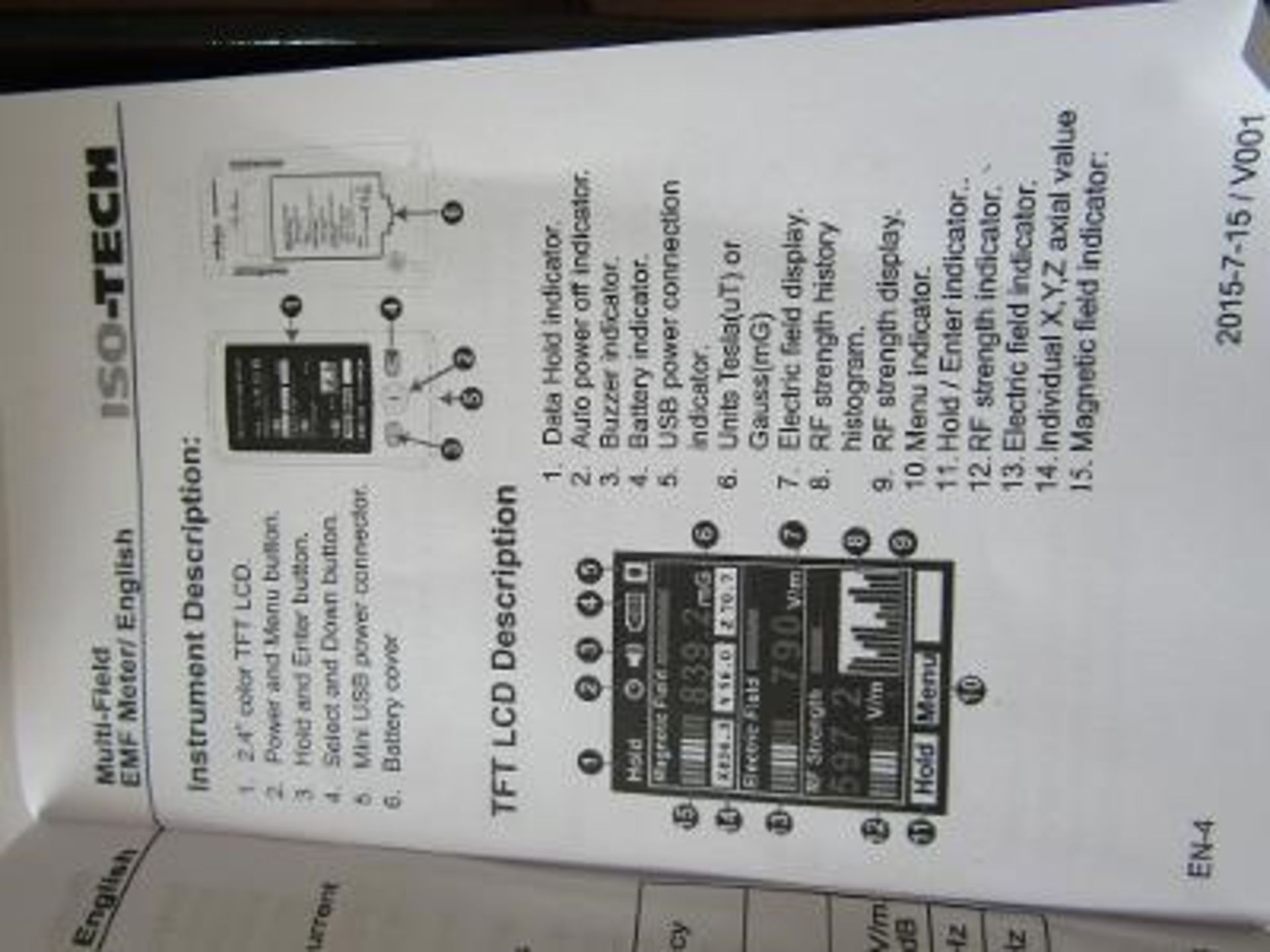 NEW ISOTECH IEMF190 Multi-Field EMF Meter j2 8765187 - Image 3 of 4