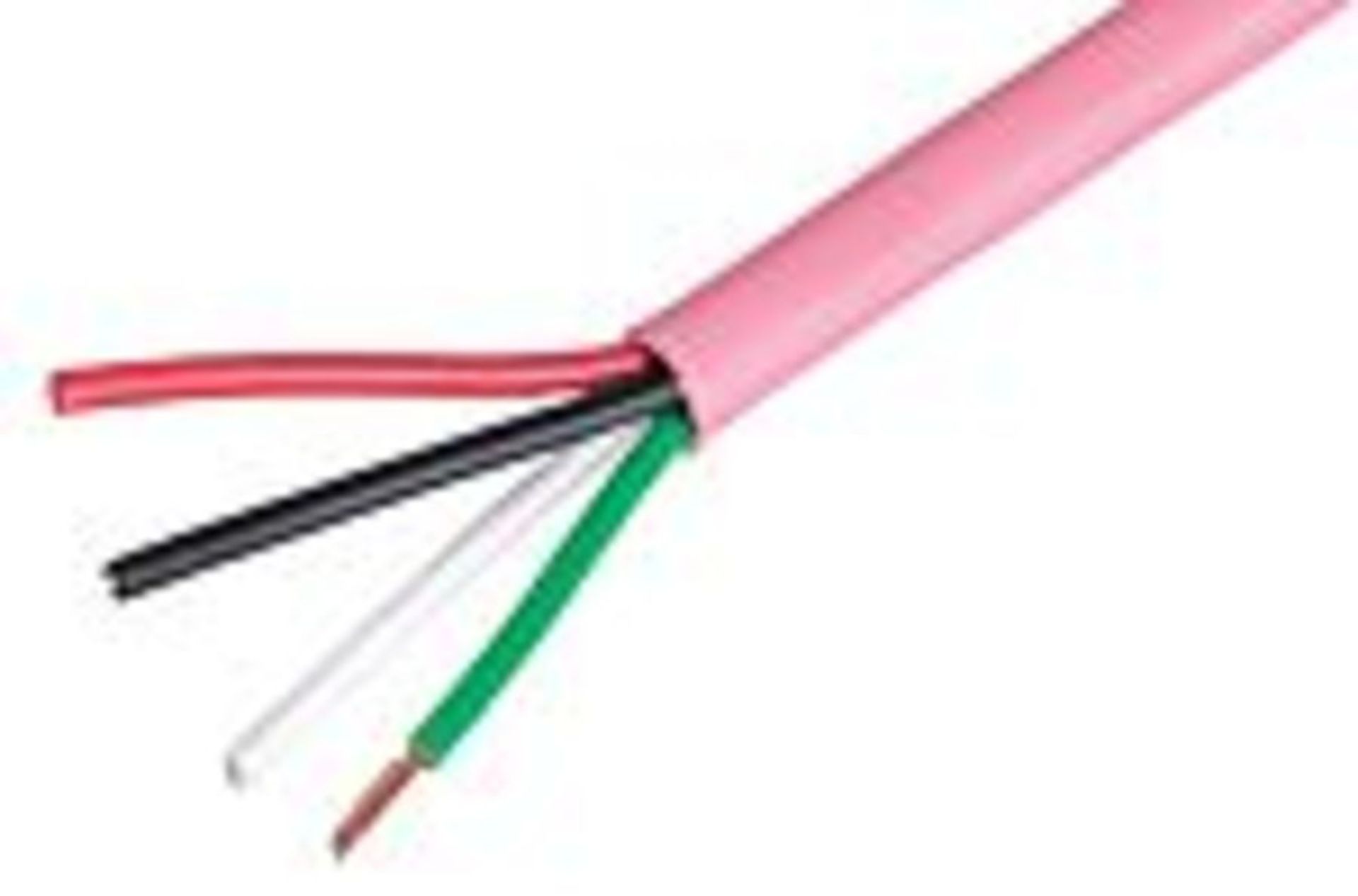 Cable Power 150m Pink 4 Core Speaker Cable, 1.5 mm² CSA Low Smoke Zero Halogen (LSZH) in PE Insulati