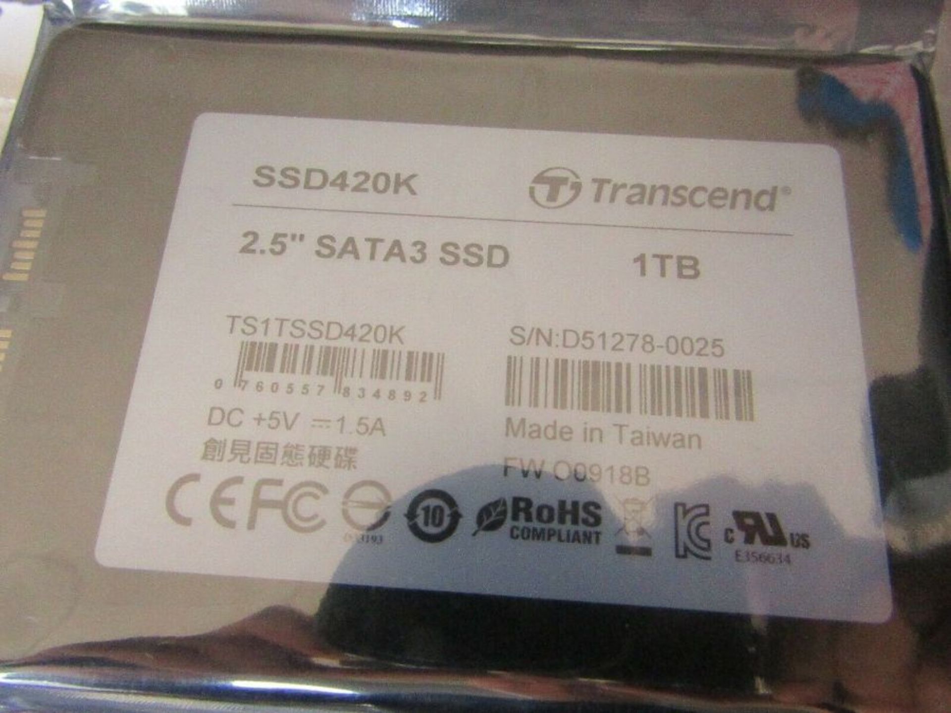 NEW Transcend TS1TSSD420K SSD420 2.5 in 1 TB SSD Hard Drive IT 3001243395 - Image 2 of 2