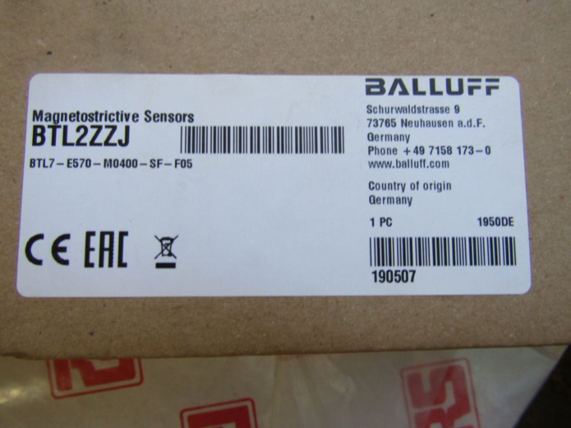 BALLUFF Linear Transducer, BTL7-E570-M0400-SF-F05 400mm stroke Head 1947635 - Image 3 of 4