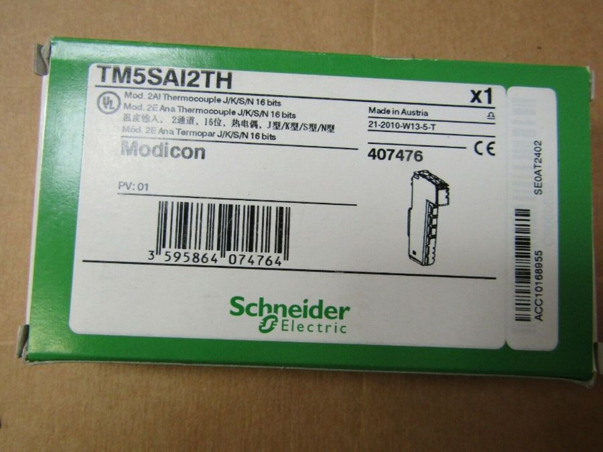 Schneider Modicon TM5 PLC Analog I/O Module 2 Input 30mA Output 24Vdc S3 7702485 - Image 2 of 2