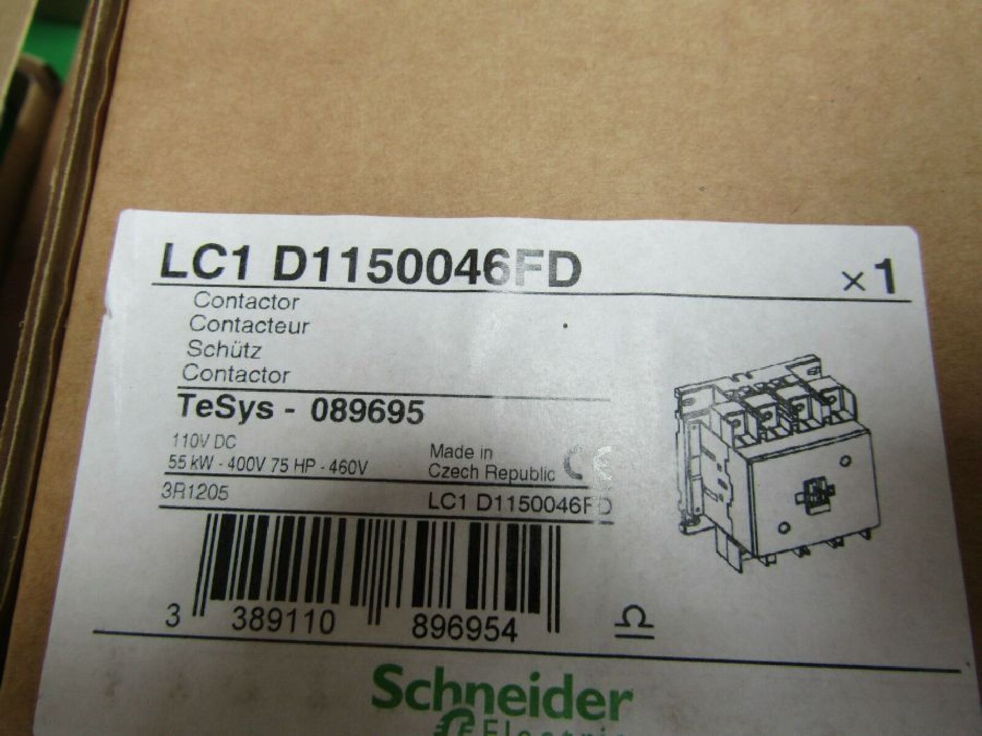 Schneider TeSys LC1 4 Pole Contactor, 115 A, 110 V dc Coil - 7447080 - Image 2 of 2