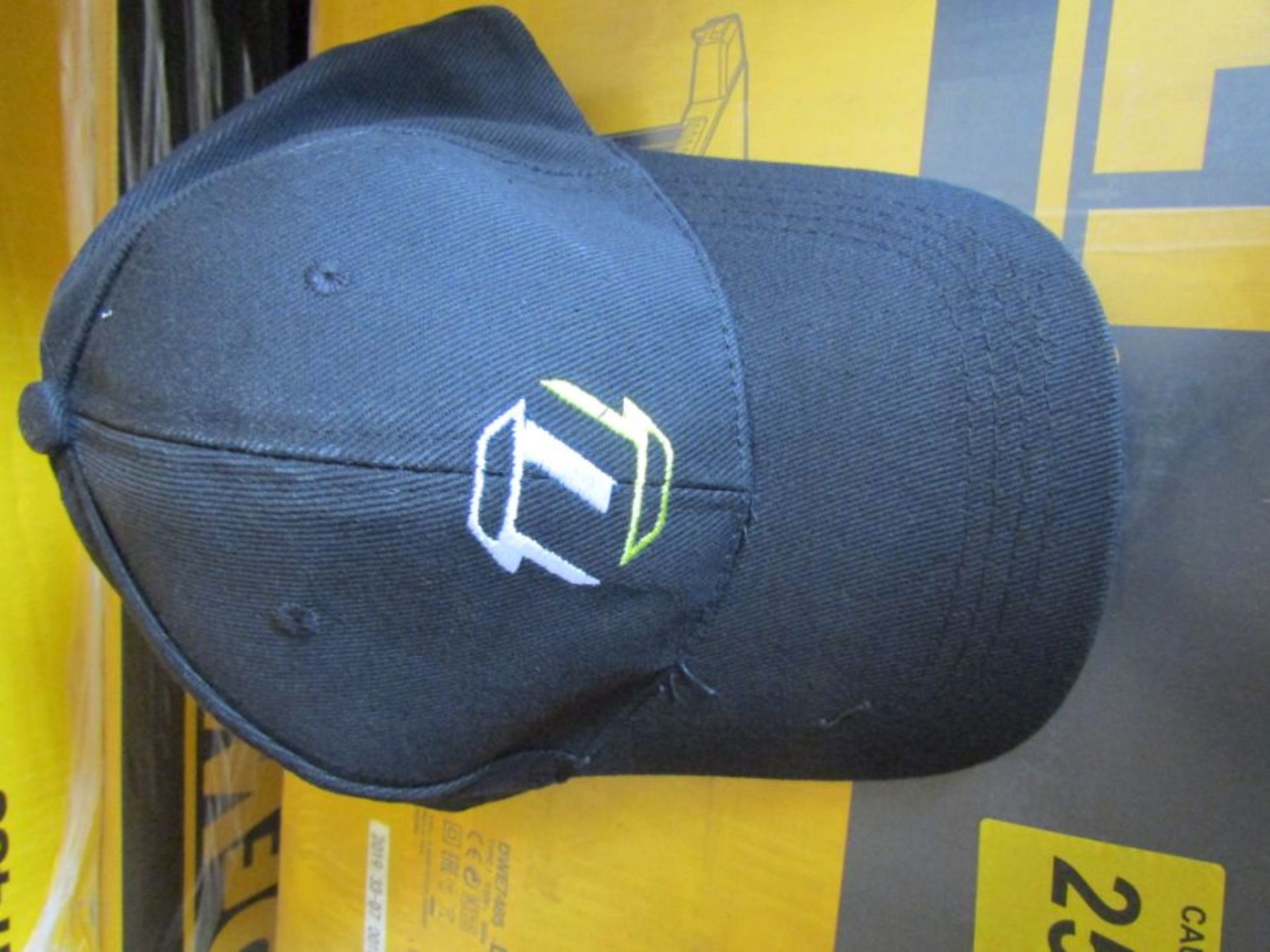 Over 130 Black Baseball Caps with logo as shown