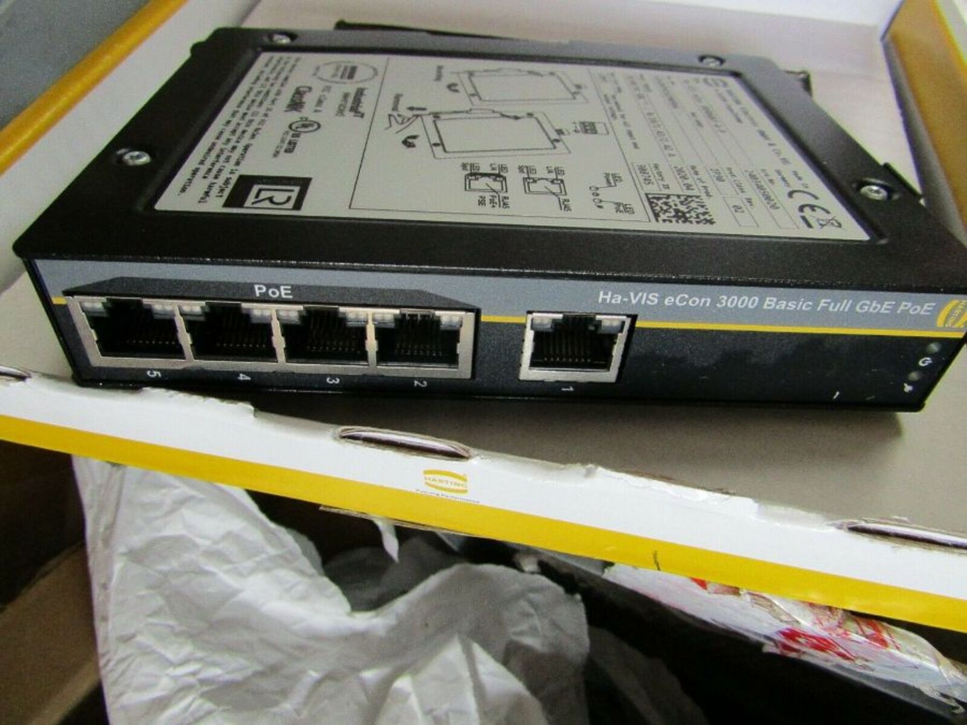 Harting Gigabit Ethernet Switch, RJ45 5 port 54Vdc Din Rail - Head 3008128894 - Image 2 of 4