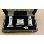 Vintage Boxed Silver Condiment Set.