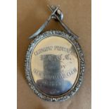 Large Antique Silver Glasgow Province Curling Club Medal - Monkland Club 1913 - 5" x 3".