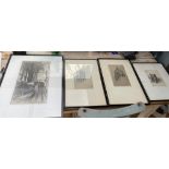 Lot of Etchings Alec Fraser x 2 - Noel Mackenzie and Sydney R Jones.