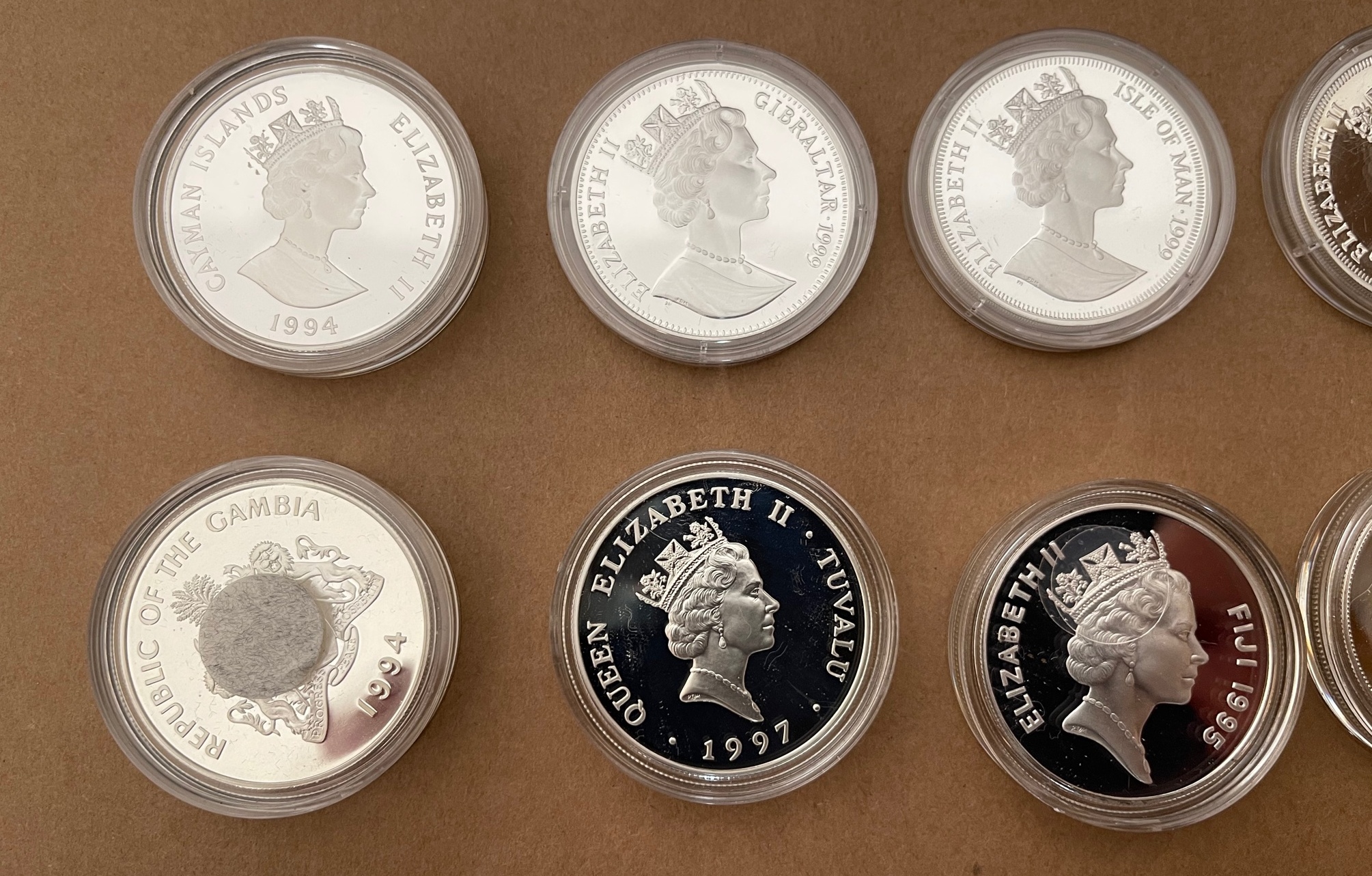 Lot of 10 Queen Mother Silver Proof Coins for Various Countries. - Image 2 of 7