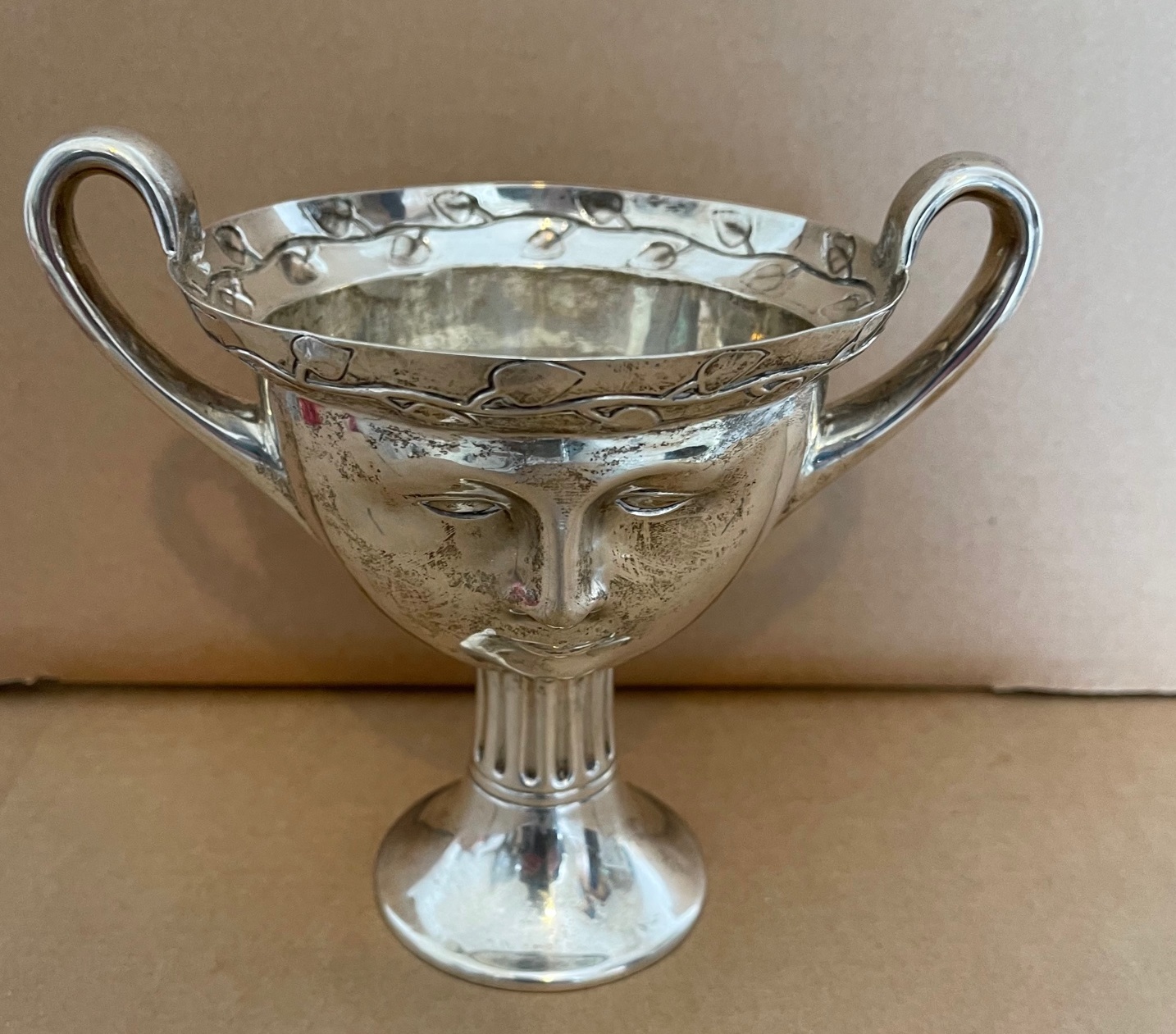 An Edwardian Arts and Crafts Silver Twin Handled Cup, George Nathan & Ridley Hayes, Chester 1907.