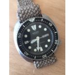 Seiko 1980’s al steel automatic 150m divers watch with day/date. 6309-7040.