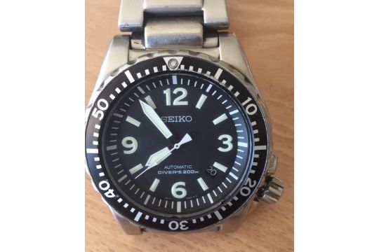 Seiko 1980's all steel 200 m Automatic Scuba divers watch 4R15-00DO Seiko  bracelet  di