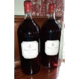 Pair of 6 Litre Bottles of Chateau de Sours Bordeaux Rose 13% alc/vol - 50cm tall - 15cm dia each.