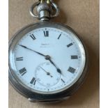 Antique Silver Pocket Watch - 50mm case - working order.