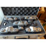 Cased Lot of 5 Zeiss Ikon Contaflex Camera's