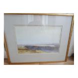 William Russell Flint Signed Watercolour-Arran&The Clyde from above Shanday-watercolour 20"x13"