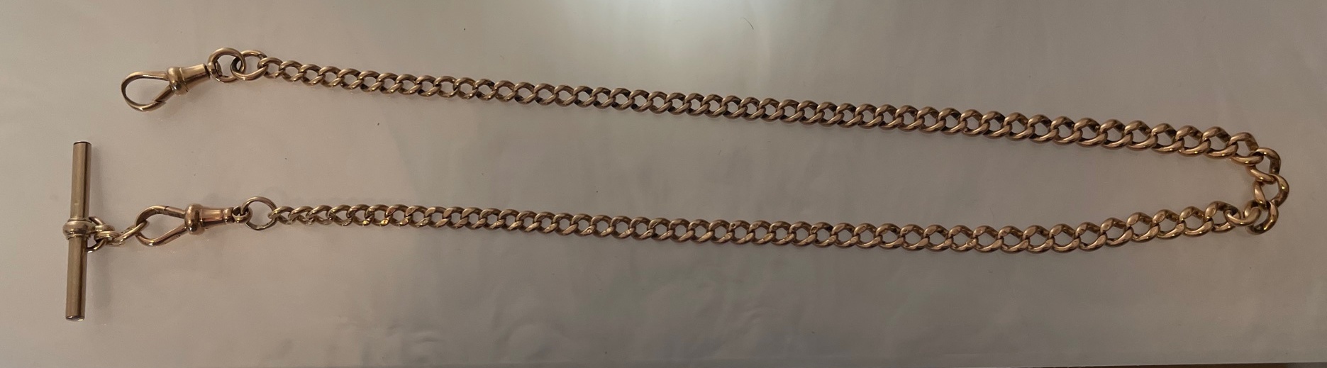 Antique 9ct Gold Watch Chain - 45.5cm long and weighing 27.4 grams. - Image 6 of 6