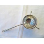 Antique Liberty Silver Arts&Crafts Tea Strainer - 15.5cm long and 66.7 grams.