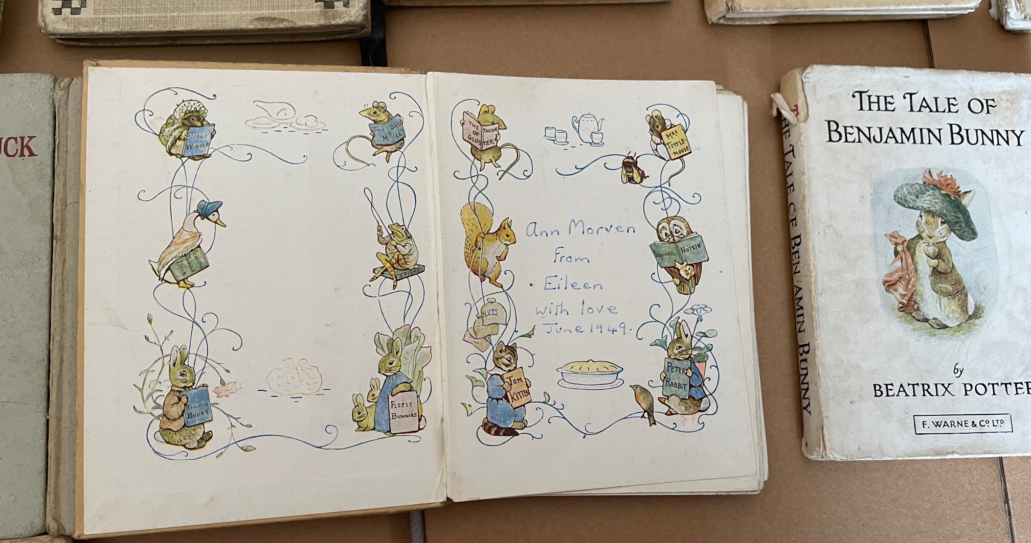 Lot of Vintage Beatrix Potter Books with wear. - Image 9 of 12