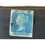 Lot of Penny Red Stamps and Two Penny Blue Stamp