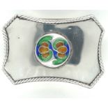 Antique Liberty&Co Silver and Enamel Trinket Box 65mm x 44mm x 23mm.