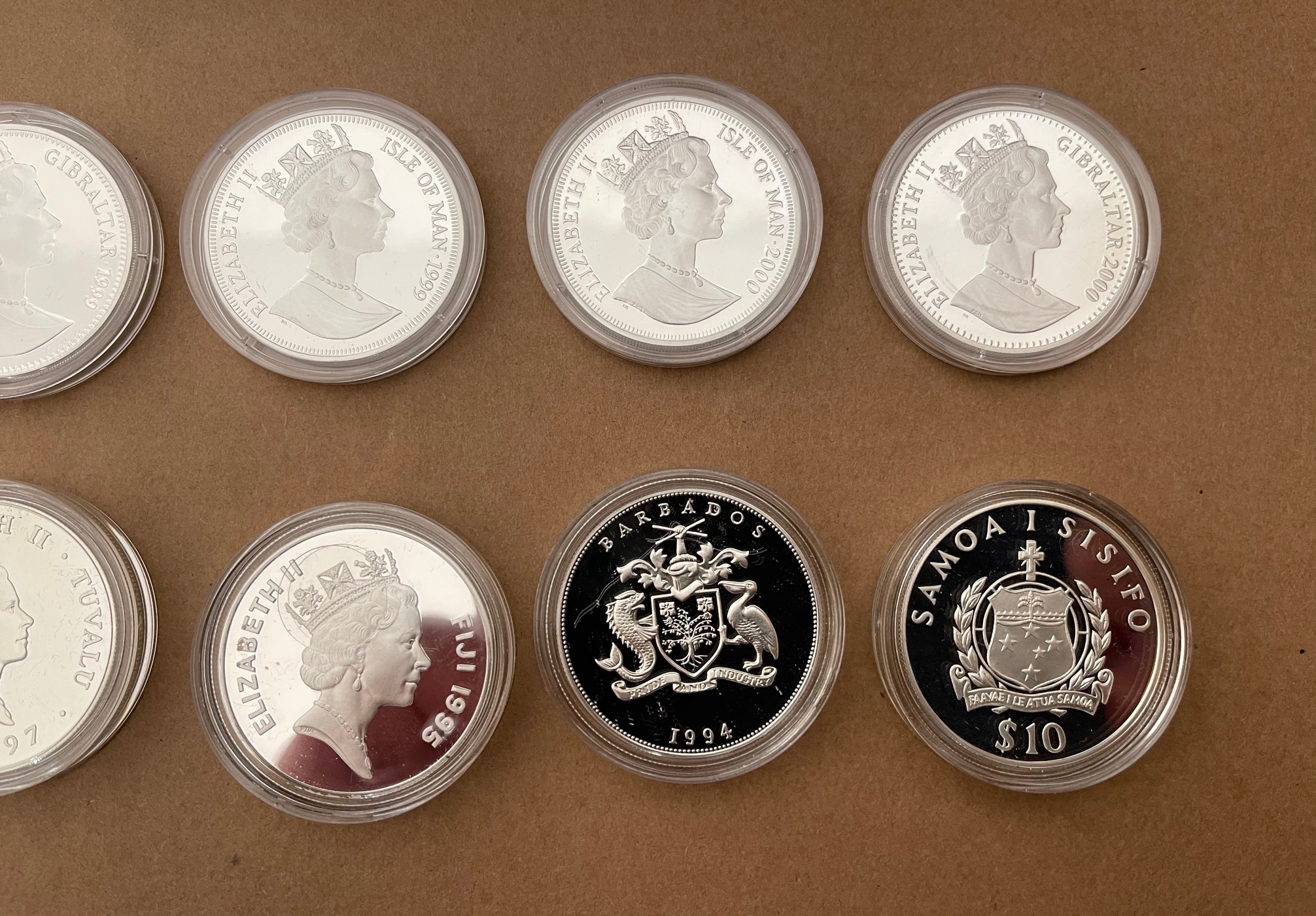 Lot of 10 Queen Mother Silver Proof Coins for Various Countries. - Image 3 of 7