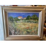 Kathleen Conboy Acrylic "Meadow&Old Farm near Alcudia" - 38cm x 29cm - frame 55cm x 46cm.