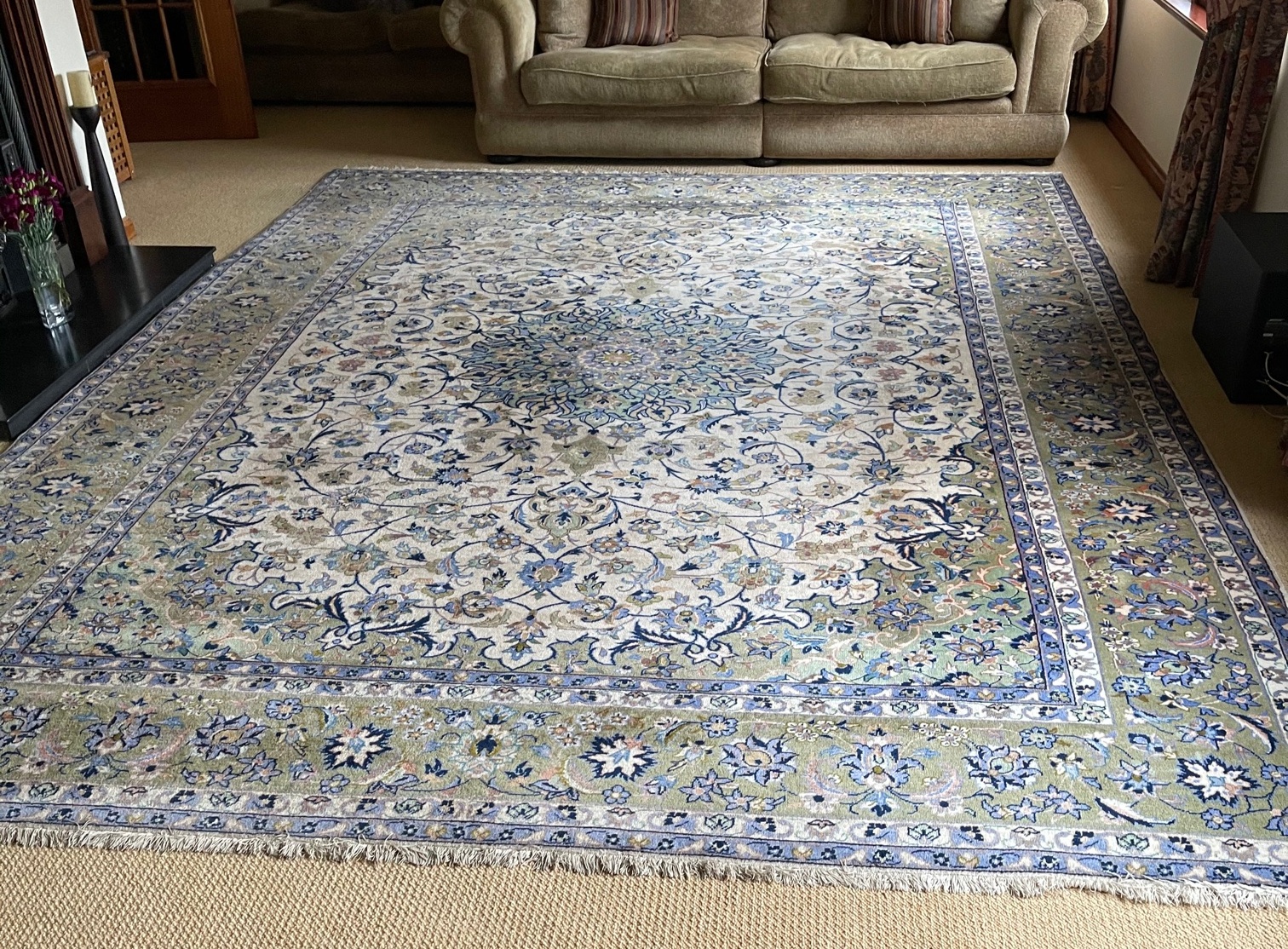 Large Contemporary Hand Made in Iran Rug 12 feet x 10 feet.