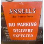 Vintage Ansells Beer Enamel Sign - 17 3/4" x 21 1/2".