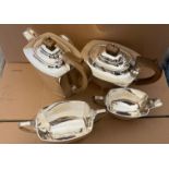 Art Deco 4 piece Tea/Coffee Service-Sheffield 1932-George Wish -total weight 1900 grams.