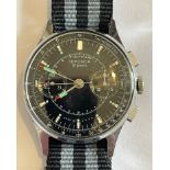 Vintage Sekonda Strela Chronograph Watch -34mm dial - working order.
