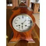 Antique Victorian Mahogany Mantel Clock with French Movment - working order.