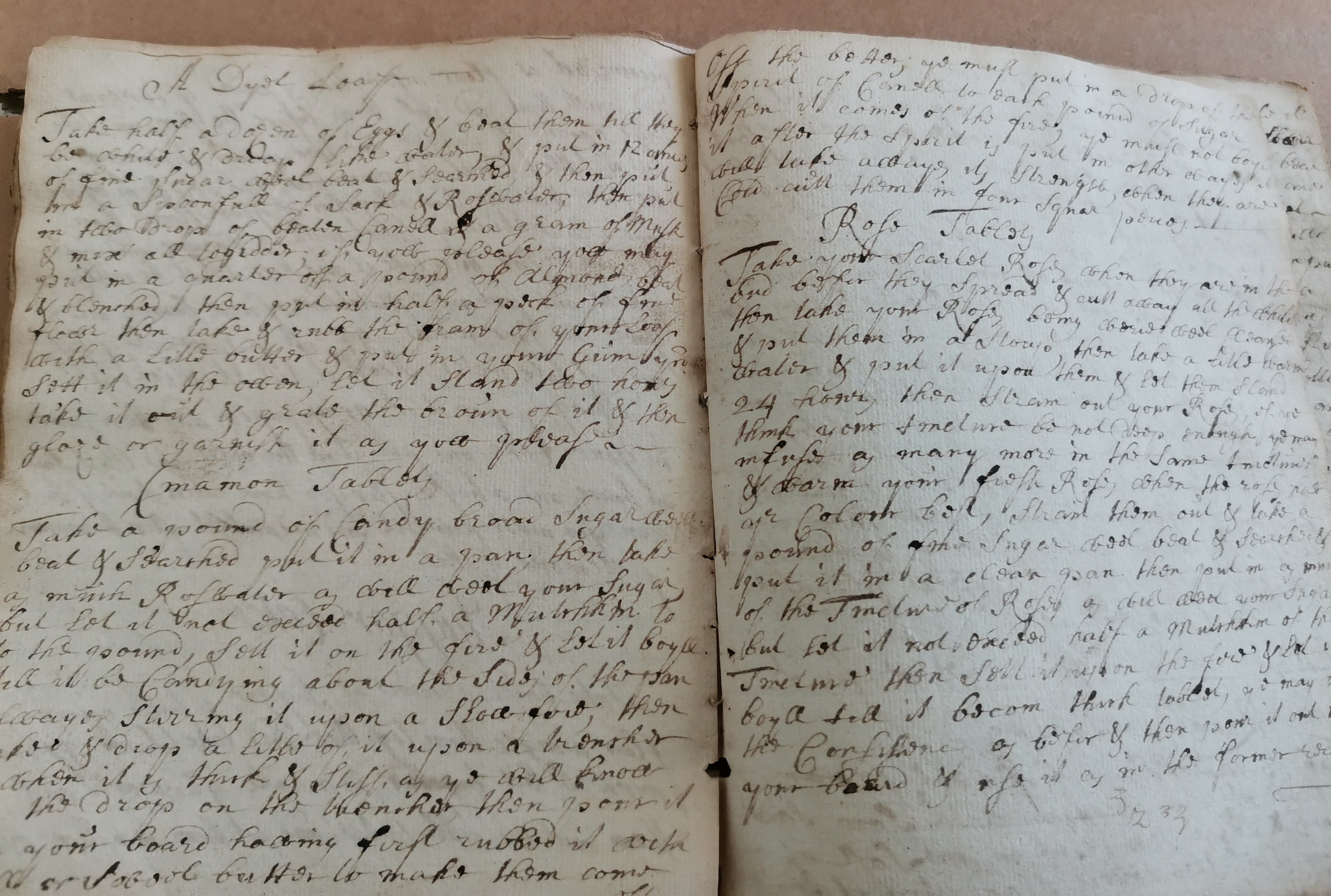 Antique George 11 Cookery Book with some 160 Recipes dated 1730. - Image 2 of 21