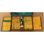 Vintage Boxed Set of Mahjong - Case 13" x 9" x 2".