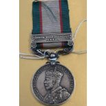 North West Frontier 1935 medal to a 3310343 PTE E.D.CRAIG H.L.I + Sweetheart Brooch,Compass, Badge.