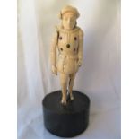 Late 19th C French Ivory Jewelled Figure - Dieppe? -7 inches tall.