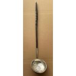 Scottish Provincial J McRae - Inverness Silver Mounted and Baleen Handled Ladle - 13 3/4" long.