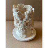 Ivory Dragon Pot - 125mm tall and 103mm wide at base - 285 grams.