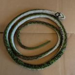 Antique Prisoner of War Beaded Snake - 69" (174cm) long - Issac Serend - Palestine 1919.