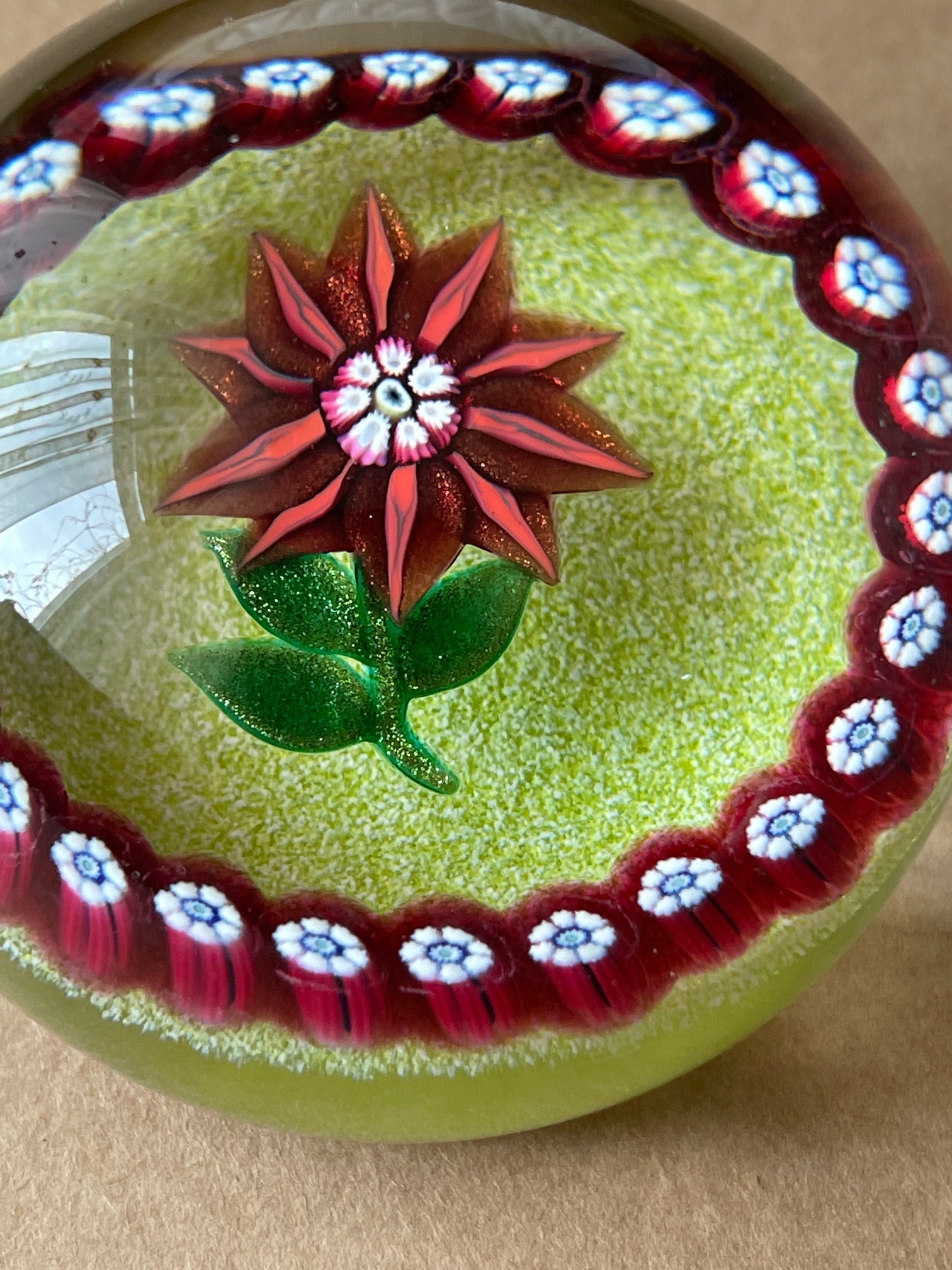 Vintage Paul Ysart (PY) Made in Scotland Flower Paperweight - approx 65 mm diameter and 50mm tall. - Image 2 of 5