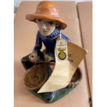 Marjorie Maclennan Coll Pottery "Lewis Fisherman" Pottery Figure - 6 1/2" tall with original labels.