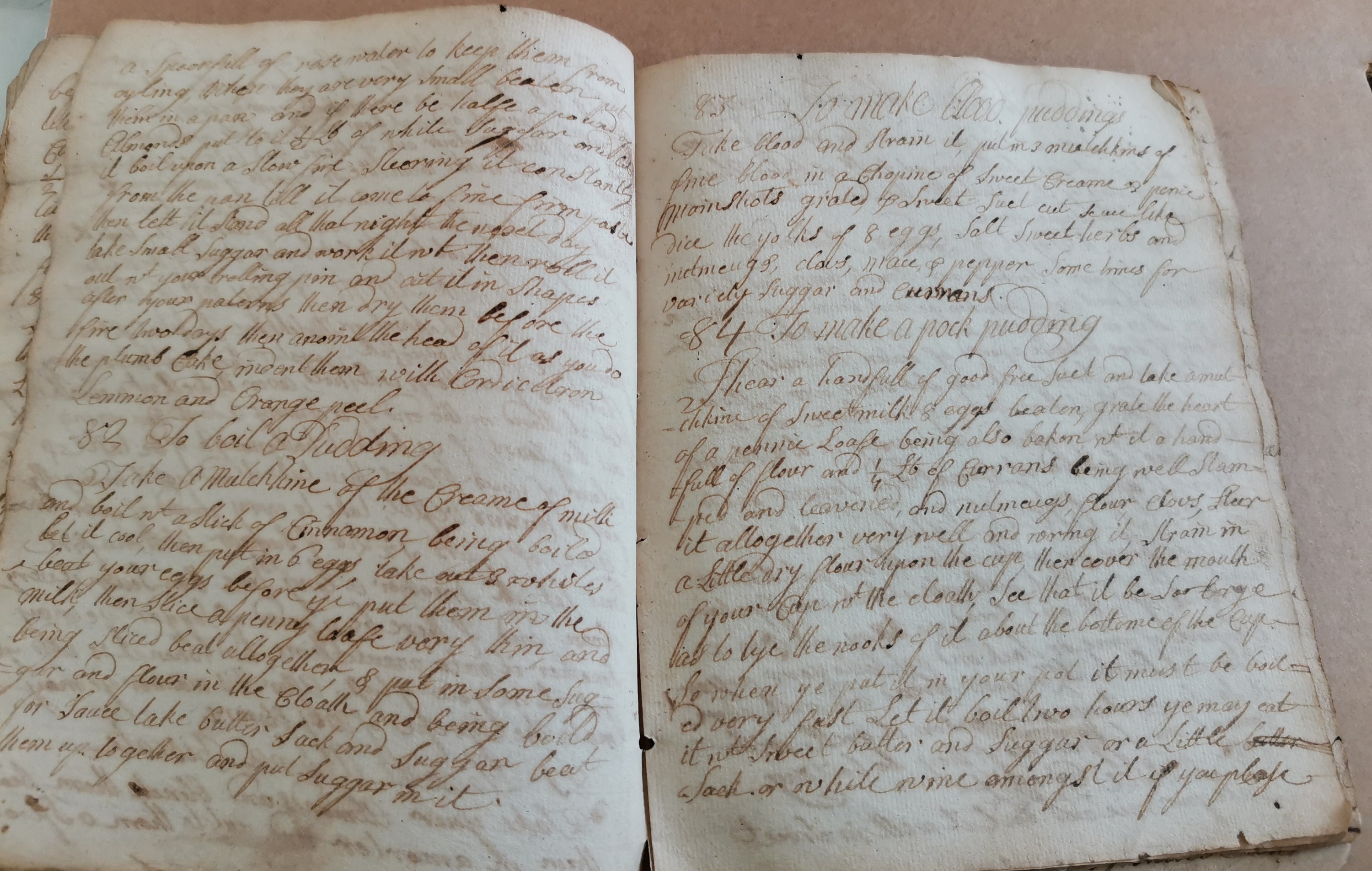 Antique George 11 Cookery Book with some 160 Recipes dated 1730. - Image 10 of 21