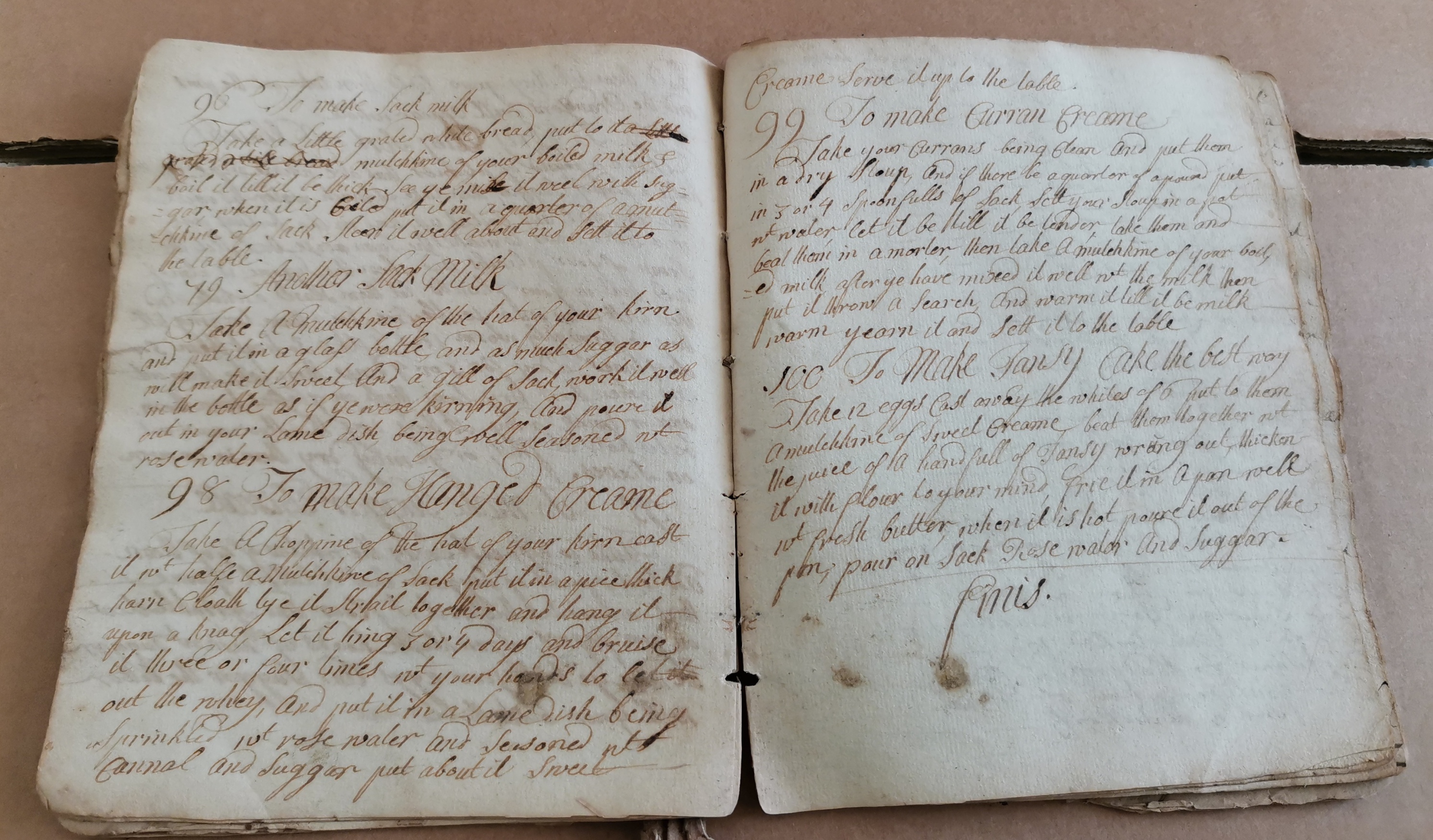 Antique George 11 Cookery Book with some 160 Recipes dated 1730. - Image 19 of 21