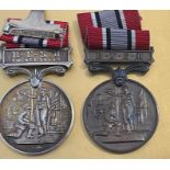 Pair of British Fire Services Association Medals in Silver and Bronze.