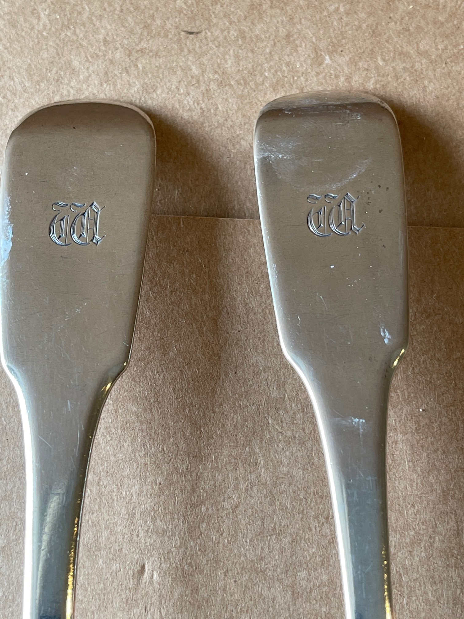 Pair of Scottish Provincial Silver Tablespoons by Rettie and Sons-Aberdeen - approx 22cm - 120 grams - Image 2 of 5