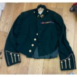 Vintage Gordon Highlanders Military Dress Tunic with Medal Ribbons - approx 34 inch chest.
